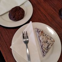 Vegan choc chew biscuit and raspberry and chia seed crumble at The Bean Cafe in Whakatane