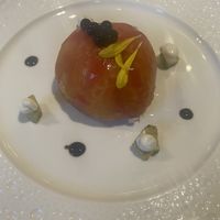 Tomato with crab starter  at Emerald 珺 in Hong Kong Island