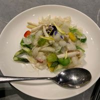 Asparagus with “shark fin” at Emerald 珺 in Hong Kong Island