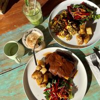 The two tofu egg dishes. 10/10   at Layla Restaurant Plants & Mushrooms in Puerto Morelos
