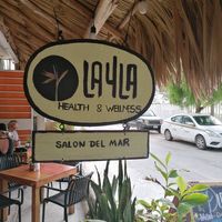 Look out for the sign at Layla Restaurant Plants & Mushrooms in Puerto Morelos