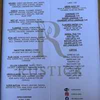 Menu at Rústica in San Miguel De Allende