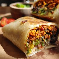 Tofu breakfast burrito at Rústica in San Miguel De Allende