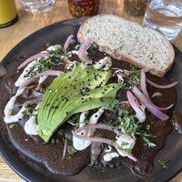 Tofu revuelto enmolado  at Rústica in San Miguel De Allende