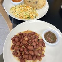 A bean arepa and a bean pupusa  at Tropical Cuisine Restaurant in Collegedale