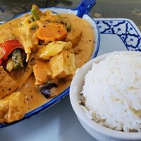 Vegan Red Tofu Curry at Tom Yum in Surprise