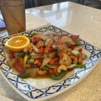 Dish with vegan Chicken substitute   at Tom Yum in Surprise