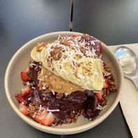 Delish açai bowl  at Vagabond in Byron Bay