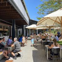 Outdoor seating at Vagabond in Byron Bay