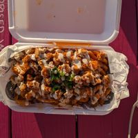 I went again the next day and this is a photo of the same buffalo waffle fries during the day. 💜 at Houstatlantavegan in Houston