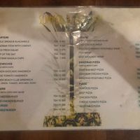 Drinks menu at Summer Beach in Zanzibar