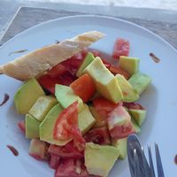 Avocado tomato salad at Summer Beach in Zanzibar