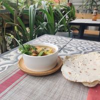 Veggie curry with naan at VEJO - The Vege journey in Hanoi