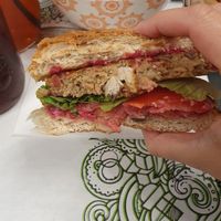 Vegan burger (beetroot mayo) at Urban Brunch Lab in Trento