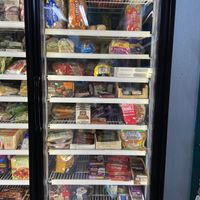 Alpha, Fieldroast, Lightlife, Tofurkey, Beyond, Follow Your Heart cheese slices (not pictured), Califia Farms milk & coffee (not pictured), Earth Balance (not pictured) at Cottonwood General Store in Terlingua