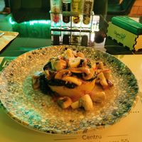 Mushroom polenta at Organic Life in Chisinau