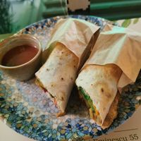 Quesadillas with vegetables and silk tofu at Organic Life in Chisinau