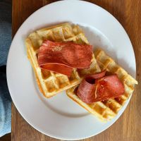 waffles with bacon  at Radikalecker in Berlin