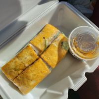 Tofu and veggie spring rolls with peanut sauce at Top Pho in Aurora