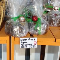 Vegan Christmas cake at Ti Tree Cafe in Waihi