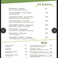 Vegetarian and vegan menu at U-Taro in Khao Lak