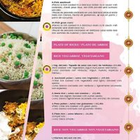 Vegetarian rice options at Indian Tadka in Quito