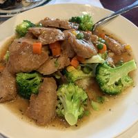 Herbed chicken with gravy VGF   at Veggie Heaven in Teaneck