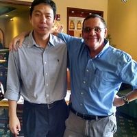 Nadav with friend and owner of Veggie Heaven, Gary Wu at Veggie Heaven in Teaneck
