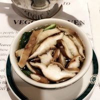 Exotic wild mushroom soup at Veggie Heaven in Teaneck