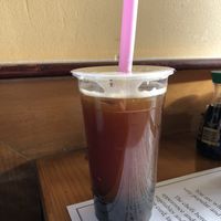Pineapple bubble tea!  at Veggie Heaven in Teaneck