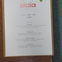 Menu at Gioia Pizzabar in Arnhem