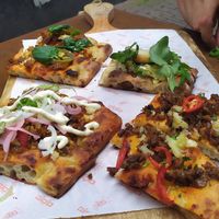 All the 4 pizza options at Gioia Pizzabar in Arnhem