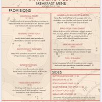 Breakfast menu at Haydens Post in Jackson