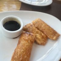 "spicy” kimchi dumplings  at Thaiverse in Middleburg