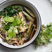 The most amazing vegan Pho at The Black Box Provisions & Restaurant Naga in Kuta