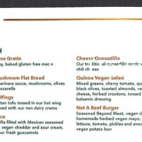 Vegan menu  at Brewskis and Grub in Doha