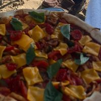 Vegetarian Pizza from Makani restaurant/beach club  at Four Seasons Hotel in Doha