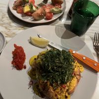 Grilled Cauliflower with curry and tahini sauce   at Four Seasons Hotel in Doha