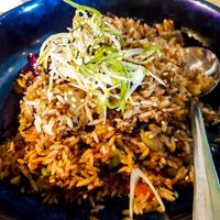 Vegan fried rice at Piku Izakaya Japanese in Havelock North