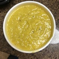 Miso corn chowder…super yum!  at Hollycake House in East Rochester