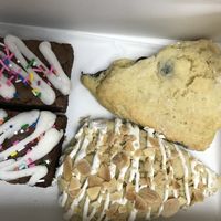 I will dream of these scones!   Got a couple gf brownies too.  So good!  at Hollycake House in East Rochester