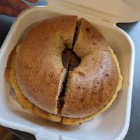 Breakfast sandwich at Hollycake House in East Rochester