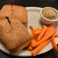 Vegan Impossible Philly with Hummus and Carrots  at Union Jack Pub in Westfield
