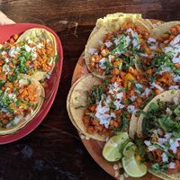 Al Pastor Tacos at Veggie Veggie in Puerto Morelos