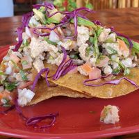 Vegan Ceviche! at Veggie Veggie in Puerto Morelos