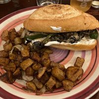 Mushroom sandwich at Veggie Veggie in Puerto Morelos