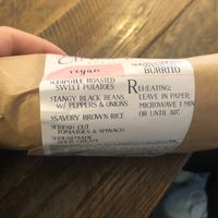 Vegan burrito at Nine Lives Cat Café in Indianapolis