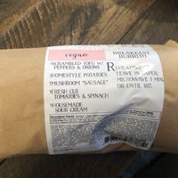 Vegan burrito at Nine Lives Cat Café in Indianapolis