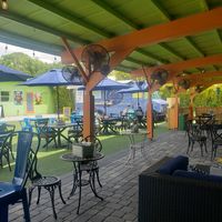 waiting outside by the food truck at Hamlet's Eatery  in Sarasota