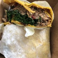 Jerk jackfruit sandwich with kale, soooo good at Sol Sips in Brooklyn